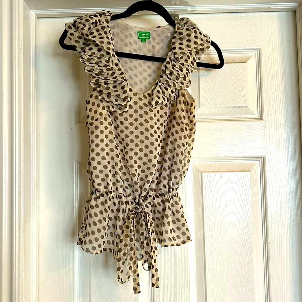 Freeway brown and cream tank top.